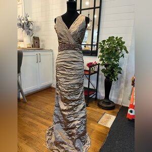 Nicole Miller rose gold ball gown, size 12